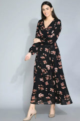 Fancy Georgette floral printed long dress